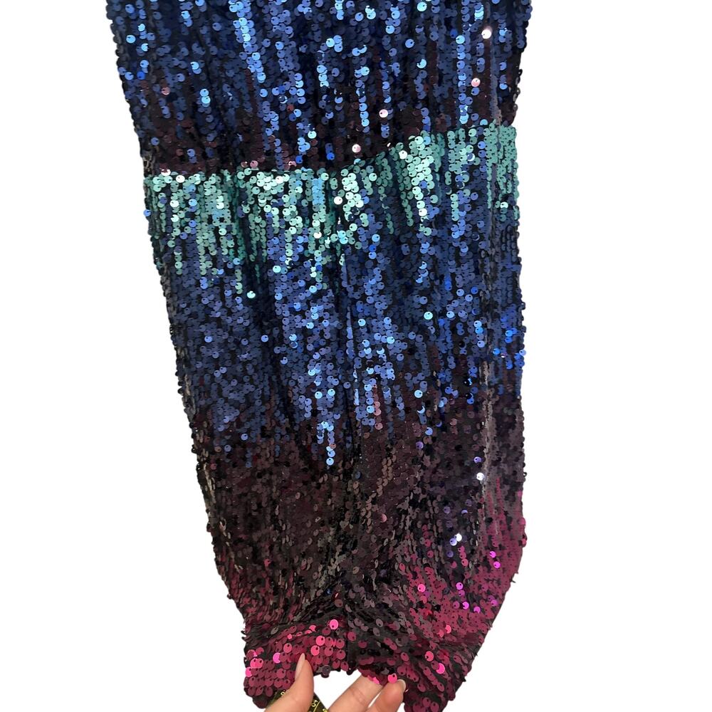 Drank Sequin Cami Dress Size L Multicolor Ombre Jumpsuit dress - Picture 6 of 9